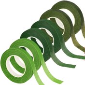Resim 6 adet miandudu Yeşil Çiçekli Bant - 1.5m Uzunluk, 12.5mm Genişlik, DIY Çiçek Düzenlemeleri, El Sanatları ve Hediye Paketleme için Yapışkan Kağıt, Çiçek Bantı, El Sanatları Malzemeleri, Dekoratif Bant, Dayanıklı Yapışkan 