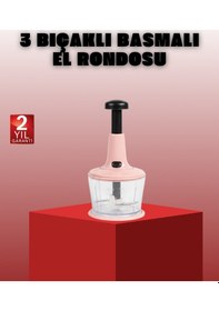 Resim Manuel Sebze Rondosu Pratik Bas Kes Doğrayıcı Çok Renkli 