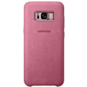 Resim Samsung Galaxy S8 Plus Ile Uyumlu Alcantara Cover Pembe Ef-xg955apegww 