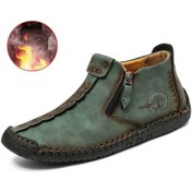 Resim Sones Erkek Martin Boots Büyük Beden Botlar Eğlence Takım Botları Mürekkep Yeşili Artı Kadife Çok Renkli 
