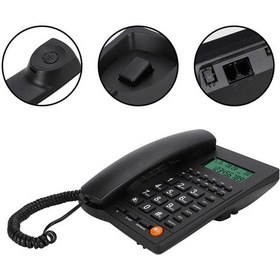 Resim Xindoker Siyah Ofis Ve Ev İçin Çağıran Kimliği Gösteren Telefon - Hızlı Çağrı, Ses Kontrolü Ve Kolay Kurulum 