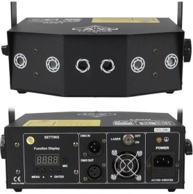 Resim Layu TF02RGB Rgb Beam + Rgb Twinkling Lazer Dmx-Auto-Sound-Master/slaver 