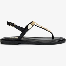 Resim Valmenti Kadın Hakiki Deri Siyah Deri Parmak Arası Sandalet 1062 1000 Bn Sndlt Y25 Sıyah Dr Siyah 