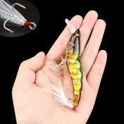 Resim 3D Karides Balıkçılık Yemi - Kıyı Tuzlu Su Balıkçılığı İçin Yavaş Batışlı Yapay Yem - Artan Yakalama Oranları İçin Gerçekçi Tasarım 