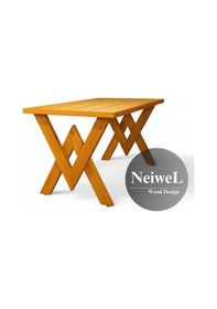Resim Neiwel Garden Venus Doğal Ahşap Bahçe Yemek Masası-100-220 Açık Ceviz 