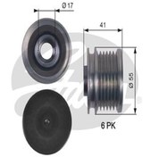 Resim GATES Oap7115 Alternator Kasnagi (CİTROEN: BERLİNGO 1.6VTİ 09-/C3 İI-1.6VTİ 1.6THP (WA834185) 