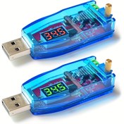 Resim 1 adet 2 adet DC-DC USB ayarlanabilir yükseltme ve düşürme güç kaynağı voltaj stabilizasyon modülü 5V'den 3.3V'ye 9v24V DP kırmızı ve yeşil 