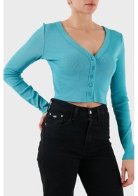 Resim Calvin Klein Bayan Hırka Lv047c204g Xeg Turkuaz Turkuaz 