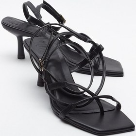 Resim Luvishoes Mias Siyah Kadın Topuklu Sandalet Siyah 
