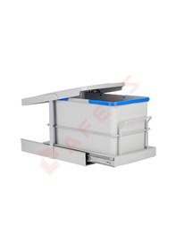 Resim Pyramıth P9158 Teleskopik Raylı Kısa Çöp Kovası 16 Litre Gri Antrasit - Gri 