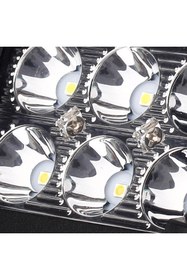 Resim Oto Çizgi Off Road Lamba Projektör 6 Led Işık Beyaz Metal Kasa Aparatlı 