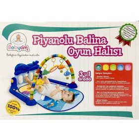 Resim Balina Piyanolu Sesli Işıklı Aynalı Oyun Halısı Yeni Tasarım 