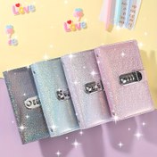 Resim Parıldayan Kilitlenebilir Nakit Cüzdan, 100 Banknot Kapasiteli, Yatay ve Dikey Yerleşim İçin Uygun, Meyve Kitaplarını Düzenlemek ve Bütçe Takibini Kolaylaştırmak için Mükemmel, İdeal Hediye 