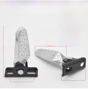 Resim Geeroyoo Tam Alüminyum Katlanabilir Elektrikli Araç Füme Pedalı - Uygun, Konfor Ve Dayanıklılık, Somunlar Dahil Çift 