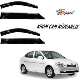 Resim Krom cam rüzgarlığı 1.2mm Hyundaı Accent Era 2006- 4'lü / CARU431 