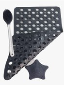 Resim isgstore Main Shop 3 Parça Set Banyo Ve Duş Kaydırmaz Çift Taraflı Banyo Duş Fırçası Yıldız Süzgeci M-141 