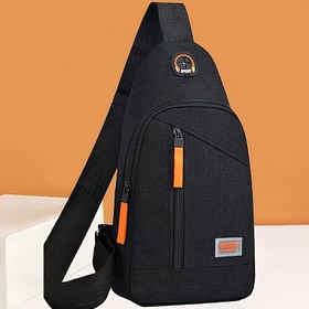Resim Erkek göğüs çantası, tek omuz çantası, erkek çapraz çanta, küçük sırt çantası, günlük ve çok amaçlı omuz çantası [Fermuar yönü rastgele] 