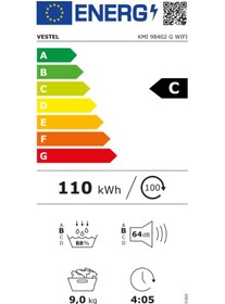 Resim Vestel KMI 98402 G WIFI 9 KG Kurutma Makinesi 