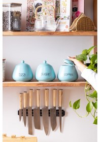 Resim Finehome Nesty 3'lü Seramik Saklama Kavanozu Yeşil 