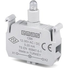 Resim Yedek LED'li 12-30V AC/DC Kırmızı Sinyal Blok 