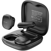 Resim Lenyes Lm210 Lightning Portlu Yapay Zeka Gürültü Önleyici Özellikli Kablosuz Yaka Mikrofonu Siyah 