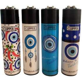 Resim Clipper Nazar Boncuğu 4'lü Çakmak 