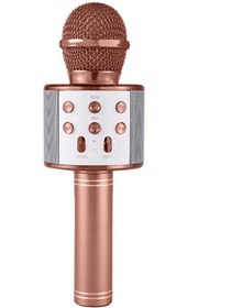 Resim Karaoke Mikrofonlu Hoparlör - Şarjlı -Bluetooth Rose Gold YUVAKUR