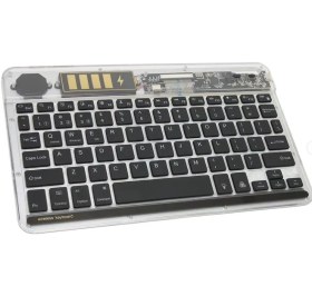 Resim Zr612 Rgb Şeffaf Siyah Bluethooth Klavye 