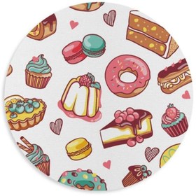 Resim WuW Donut Ve Pastalar Yuvarlak Mousepad 