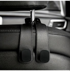 Resim Zhanglei001 1 Adet Çift Kancalı Araç Koltuğu Askısı - Siyah, Pratik Kurulum, Yüksek Taşıma Kapasiteli 