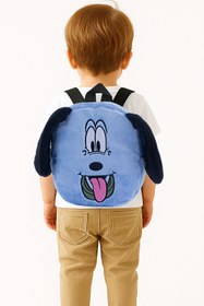 Resim KidHug Köpek Nakışlı Yumuşak Peluş Çanta Anaokulu - Kreş 0-8 Yaş Sırt Çantası Okul Öncesi 2 Renk Seçeneği 