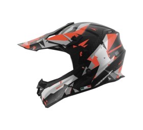 Resim Sway Chaos Full Face Tam Korumalı Kask Xl/61-62cm Kırmızı - Gri Kırmızı - Gri 