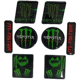 Resim Monster 4'lü 3d Sticker Set Arr1493 