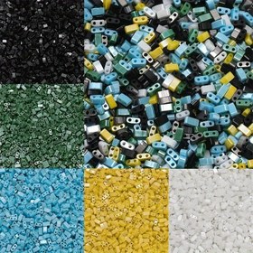 Resim 100 Adet (Toplu Satış) Çek Cam Tohum Boncuklar - 5x2.5mm İki Delikli Aralayıcı Boncuk, Şeffaf/Siyah/Mavi/Yeşil, DIY Takı Yapımı, Bileklik, Küpe, Kolye Uçları İçin - Profesyonel ve Yeni Başlayanlara Uygun El İşi Malzemesi, Düzgün Boyut, İnce İşçilik, El Sanatçıları 