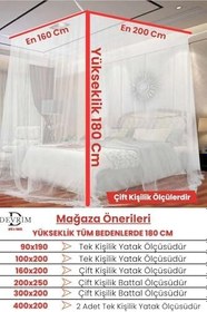Resim Lüks 1.sınıf Özel Tasarım Cibinlik, Sineklik Çift Kişilik 200x200 