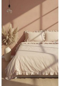 Resim Milagros Ballet Çift Kişilik %100 Pamuklu Nevresim Seti - 4 Parça Çeyiz Seti Pembe 