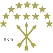 Resim Anahtarlık Sepeti Adige Bayrak Folyo Etiket Altın Yaldız 11 cm 