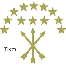 Resim Anahtarlık Sepeti Adige Bayrak Folyo Etiket Altın Yaldız 11 cm 