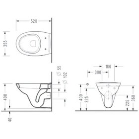 Resim Serel Basic Kanalsız 52 Cm Asma Klozet+serel Anemon Pp Thermoplast Yavaş Kapanan Klozet Kapağı 