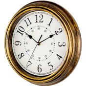 Resim 1 adet Büyük Ahşap Sessiz Duvar Saati - Oturma Odası, Mutfak ve Yatak Odası için Pil Çalıştırmalı Retro Saat Dekoratif Tasarımla 