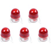 Resim 5x Ac 220V 15W Kırmızı Işık Endüstriyel Sinyal Kulesi Flaş Uyarı Lambası (Yurt Dışından) 
