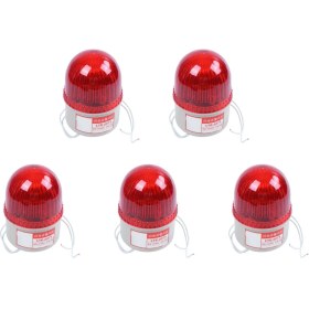 Resim 5x Ac 220V 15W Kırmızı Işık Endüstriyel Sinyal Kulesi Flaş Uyarı Lambası (Yurt Dışından) 