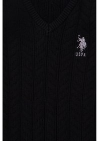 Resim U.S. Polo Assn. Erkek Çocuk Siyah Basic V Yaka Kazak 50293535-VR046 