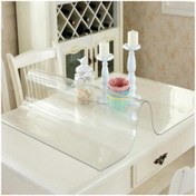 Resim Emek Şeffaf Pvc Masa Örtüsü 1,7 Mm Masa Koruyucu Saydam Renk Masa Sehpa Için Kolay Temizlik 100x140 