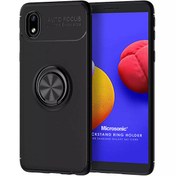 Resim Samsung Galaxy A01 Core Kılıf Kickstand Ring Holder Siyah Microsonic