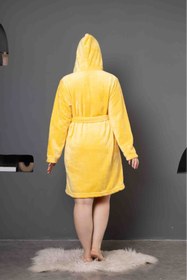 Resim mervemoda KADIN SARI ULTRASOFT PELİUŞ SABAHLIK 