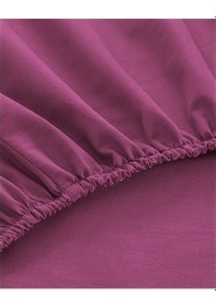 Resim Bağcıklı %100 Pamuk Tek Kişilik Nevresim Takımı-mor Menekşe 