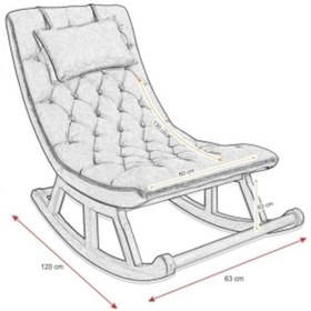 Resim Asedia Asedia Miskin Ceviz Frida Sallanan Sandalye Dinlenme Koltuğu 
