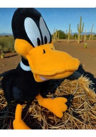 Resim Sevimli Eğlenceli Peluş Oyuncak Duffy Duck 25 Cm Uyku Arkadaşım Siyah 