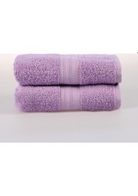 Resim İkili Bordürlü El/yüz Havlusu Mor 